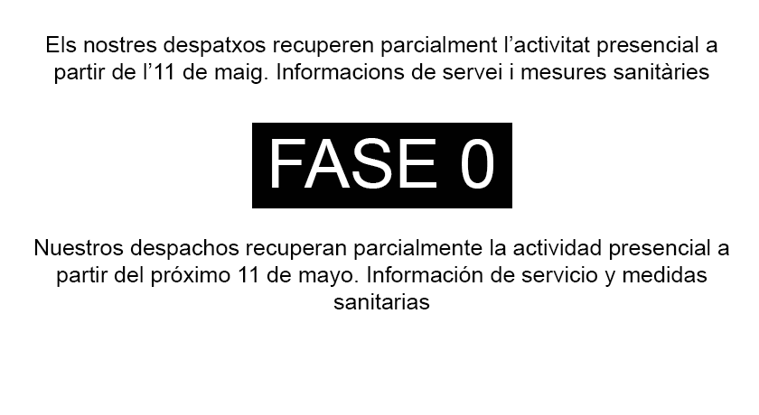 Atenció i servei durant la Fase 0 del desconfinament