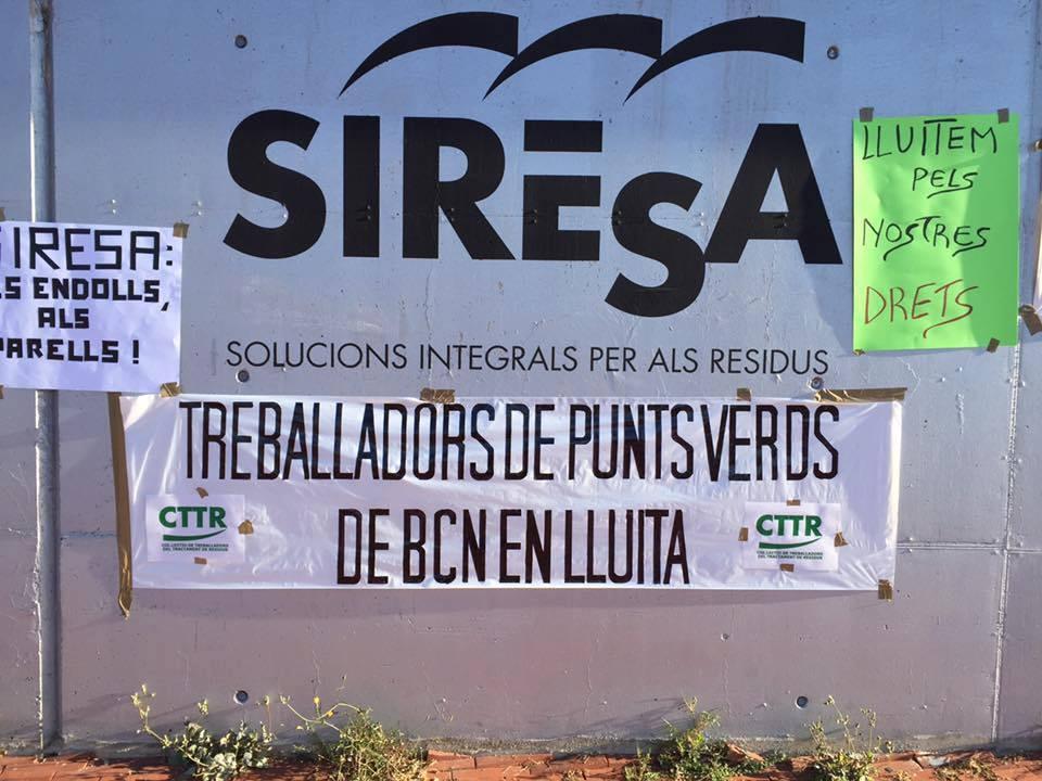 La plantilla de deixalleries / punts verds de SIRESA farà vaga el proper dia 24 d'abril